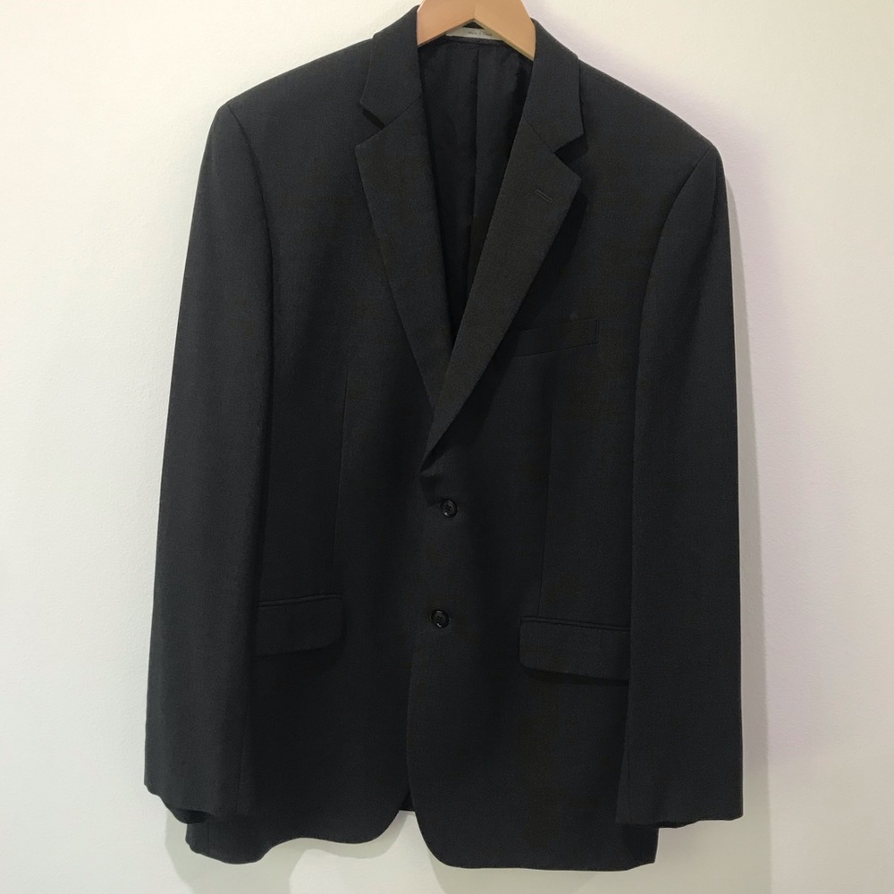 Calvin Klein navy blue 2 button wool blazer 42 R